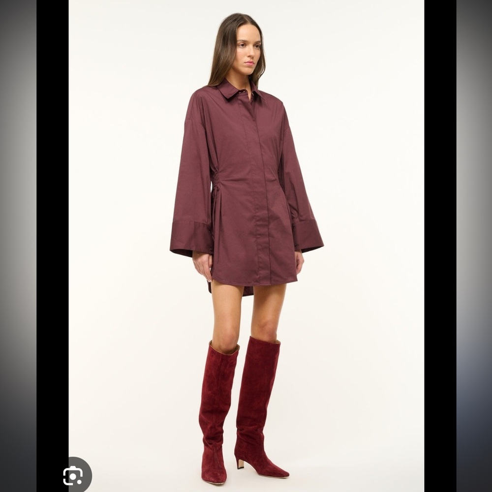 NWT Staud Cindy dress in Merlot